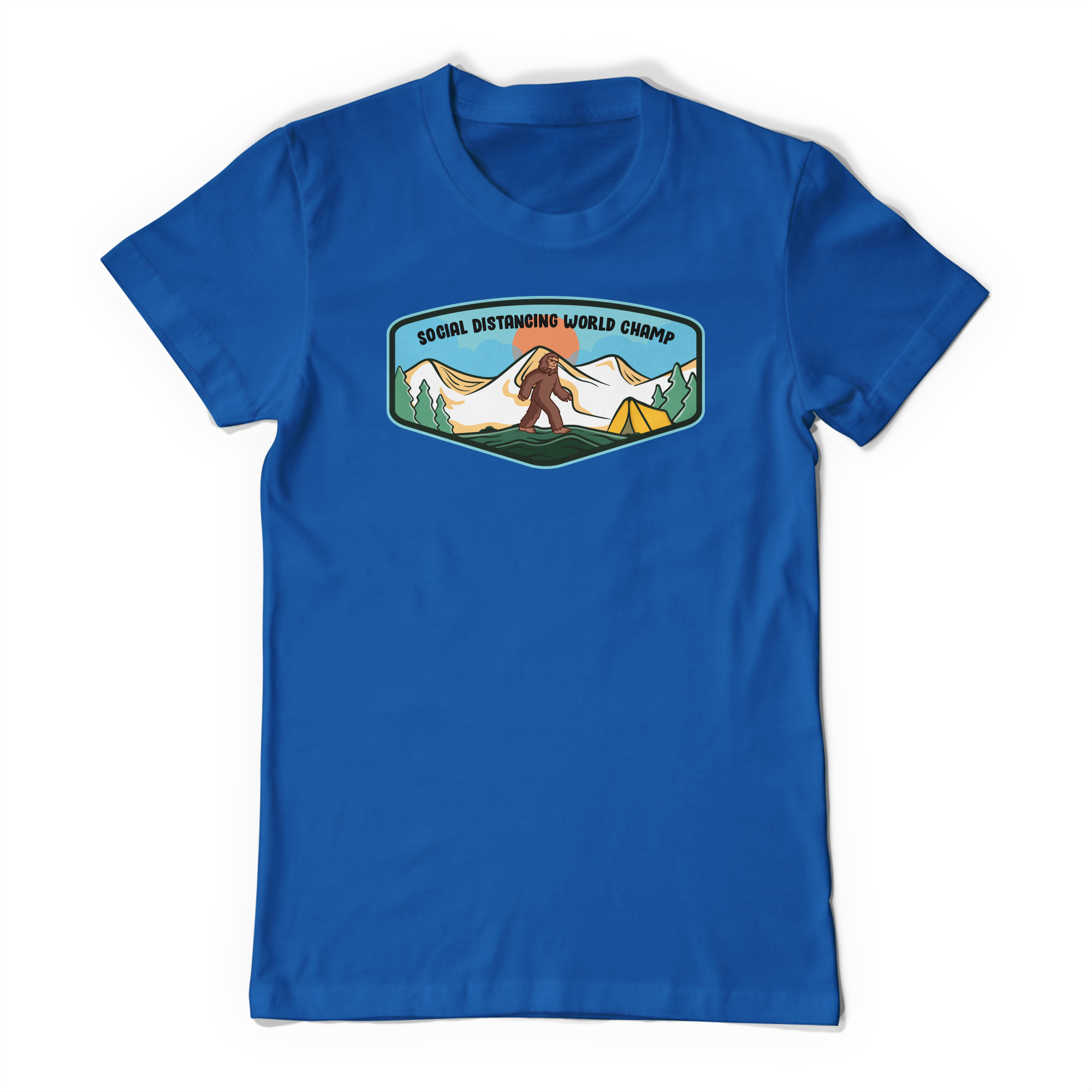 Bigfoot Sasquatch Social Distancing World Champ Funny Shirt Social Distance Anti Social Tee Big foot image 8