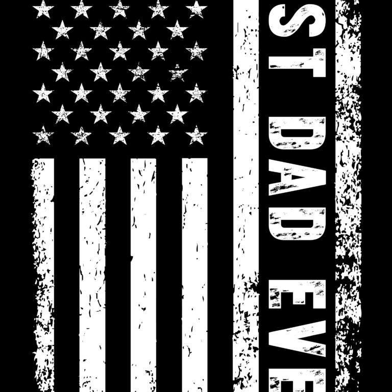 Best Dad Ever Camo Flag Design - Father’s Day DTF Heat Transfer - Iron On DIY Heat Transfer